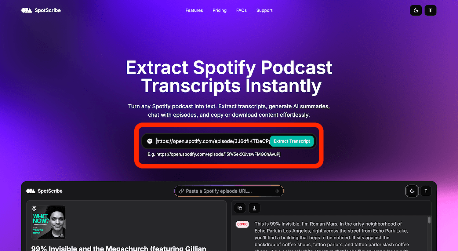 Paste the URL