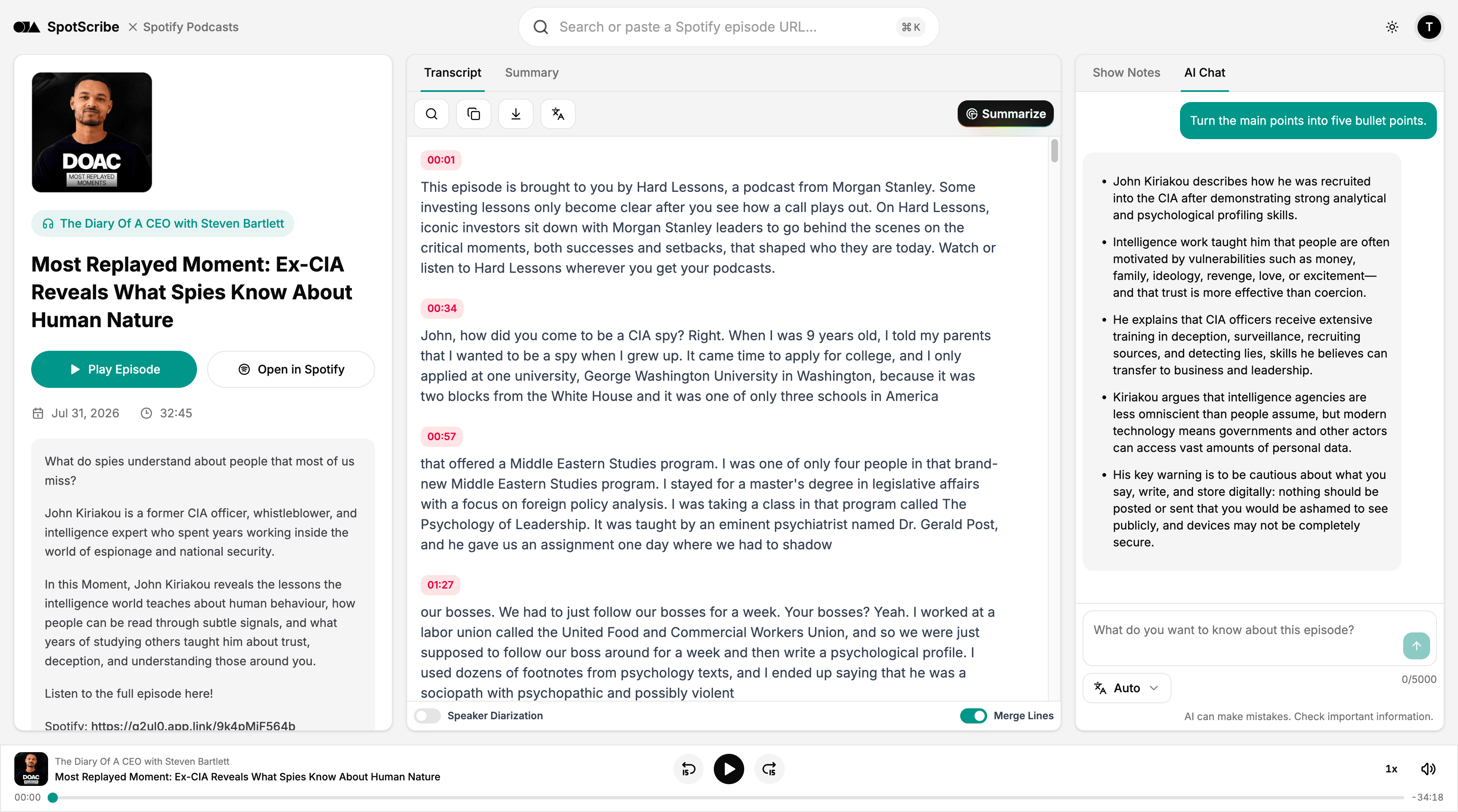 Adjust Your Notes with AI Chat