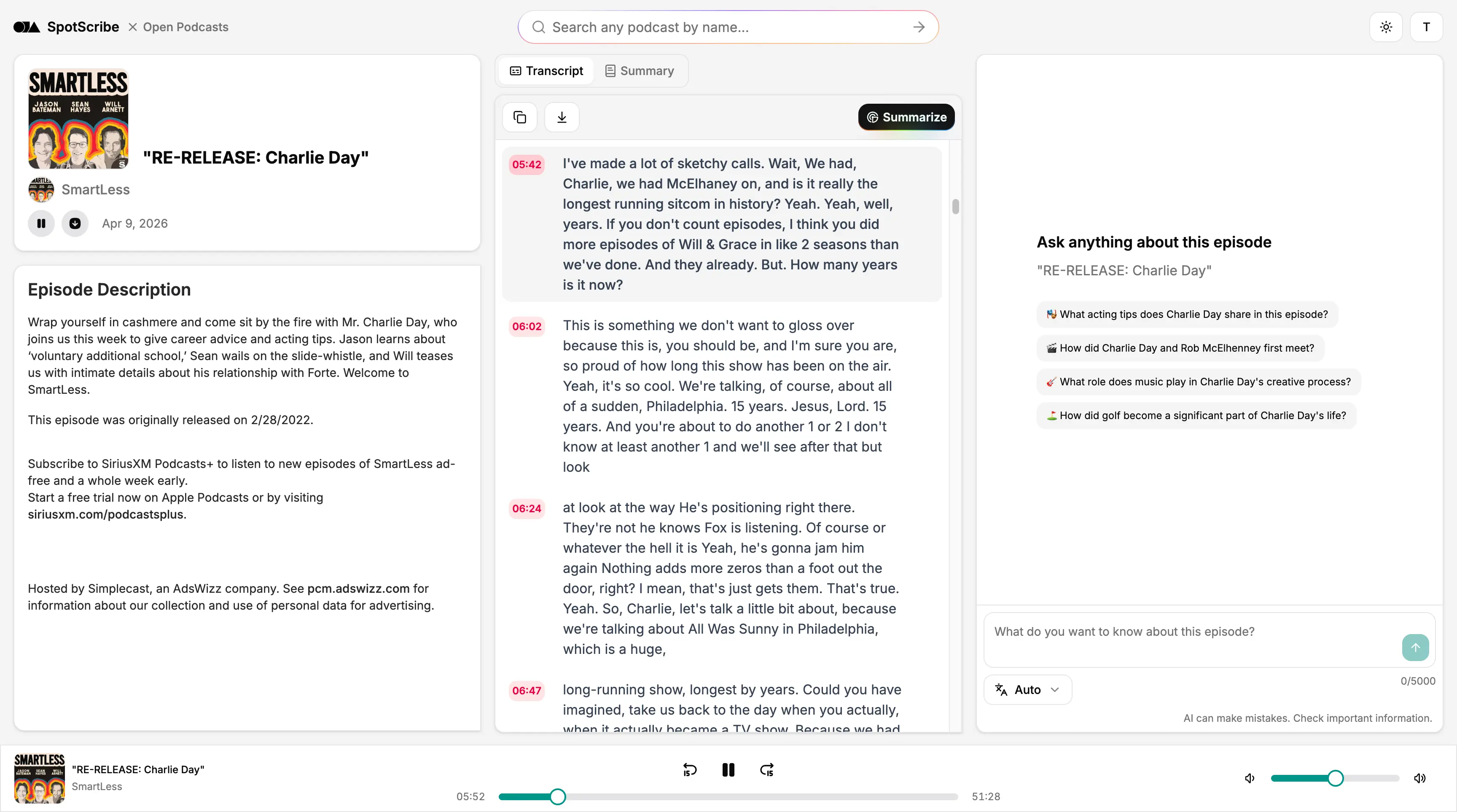Get Transcripts from Comedy Podcasts with SpotScribe