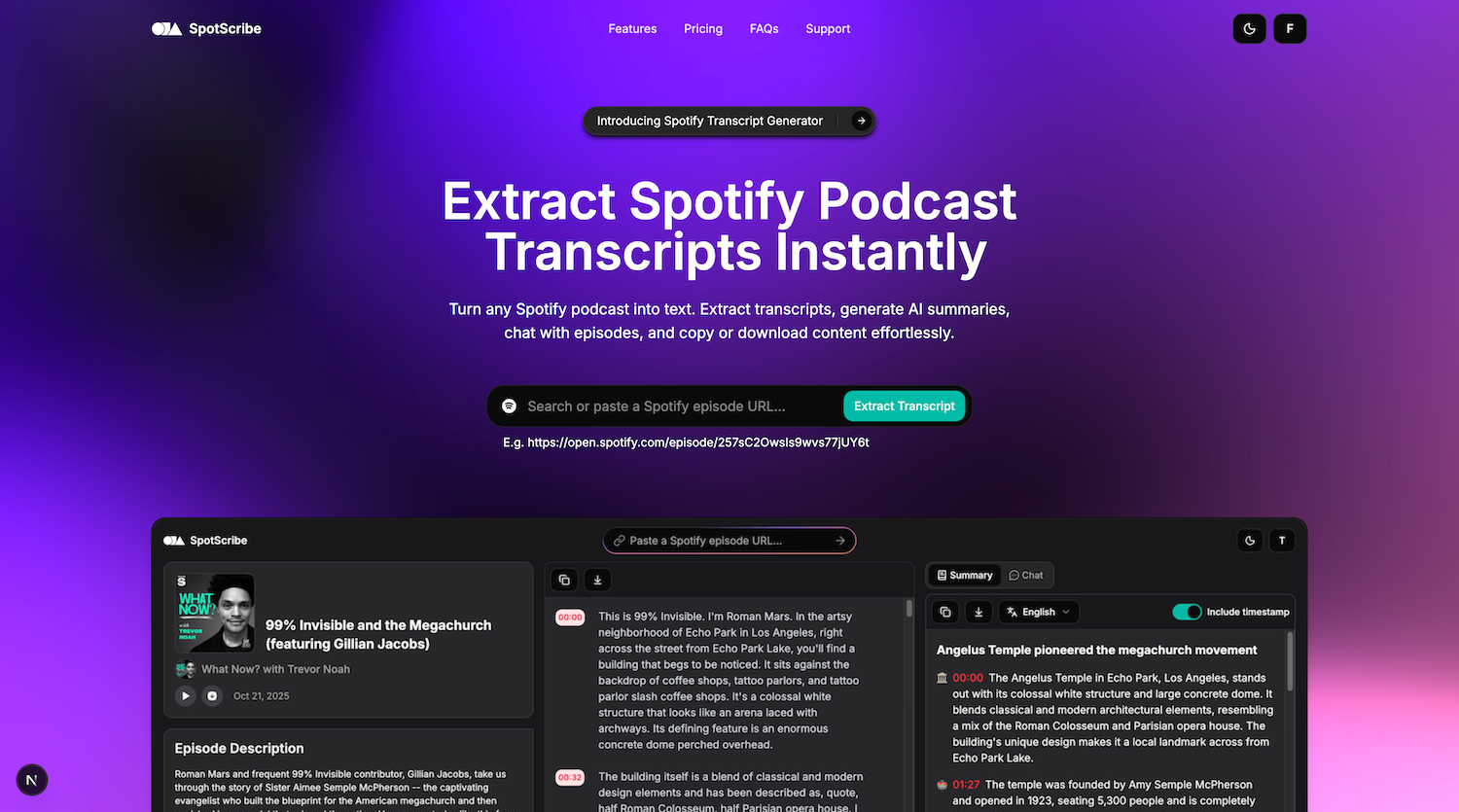 SpotScribe Welcome Image