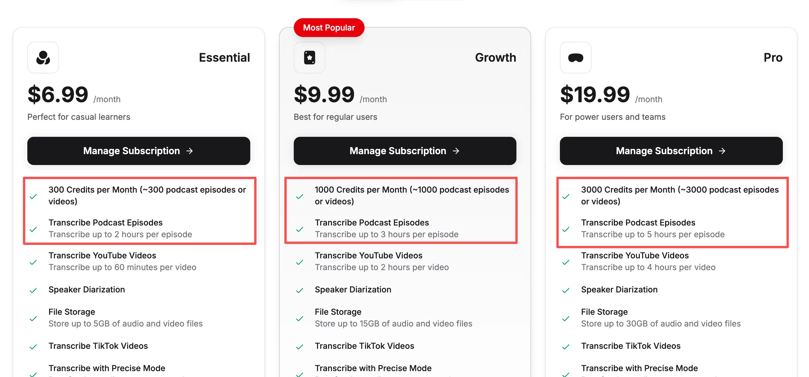 Affordable Podcast Interview Transcription with Predictable Pricing