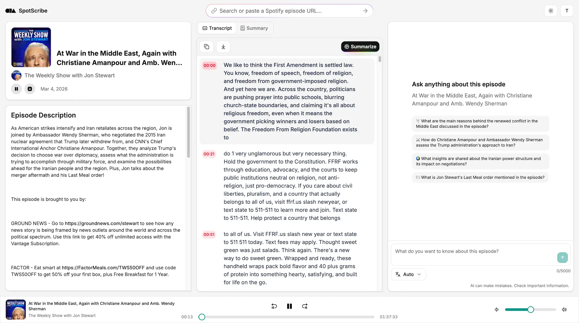 Spotify Podcast Transcript Generator