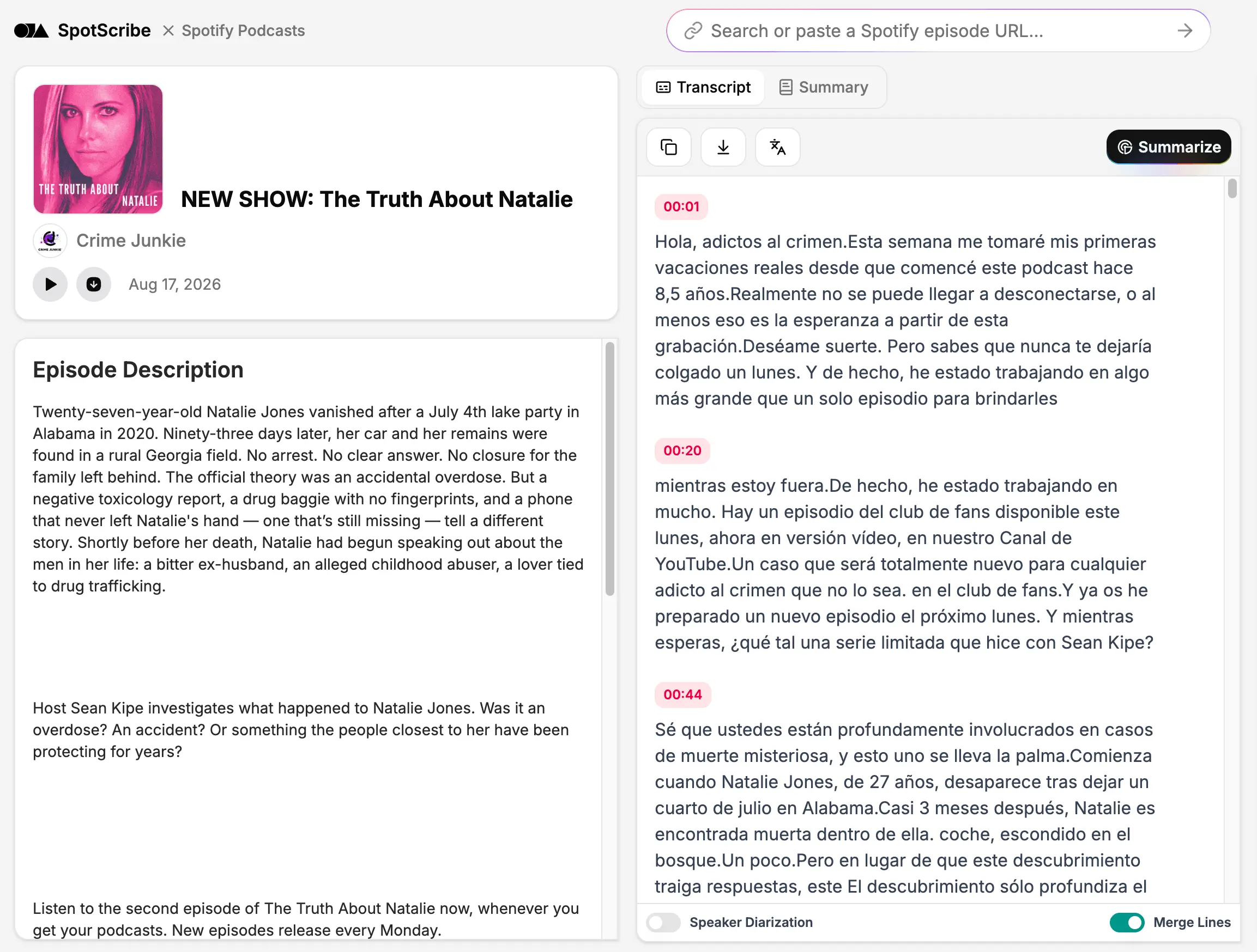 Translate a Podcast to Spanish From One Workflow
