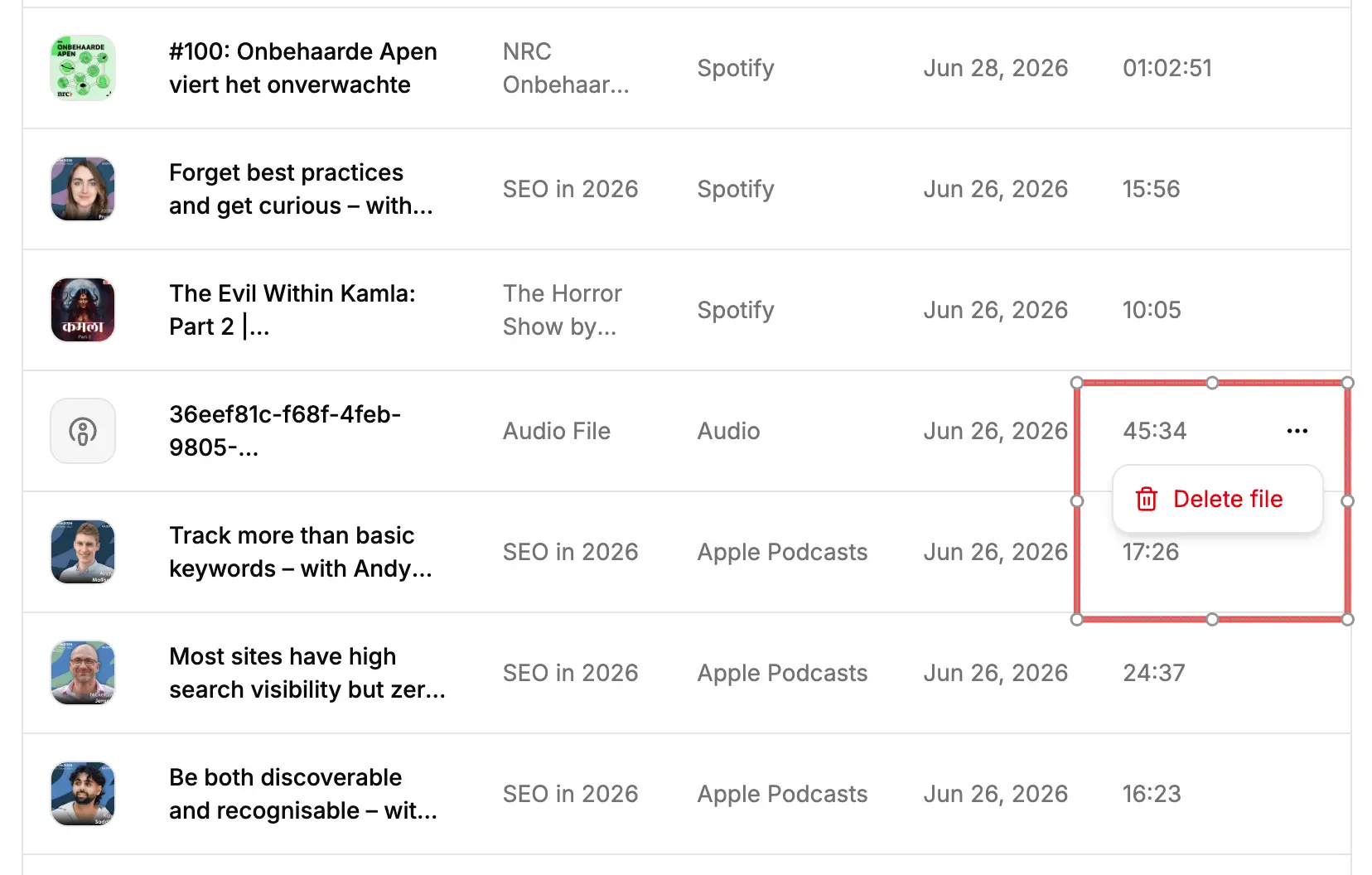 Translate Unpublished Podcasts Privately