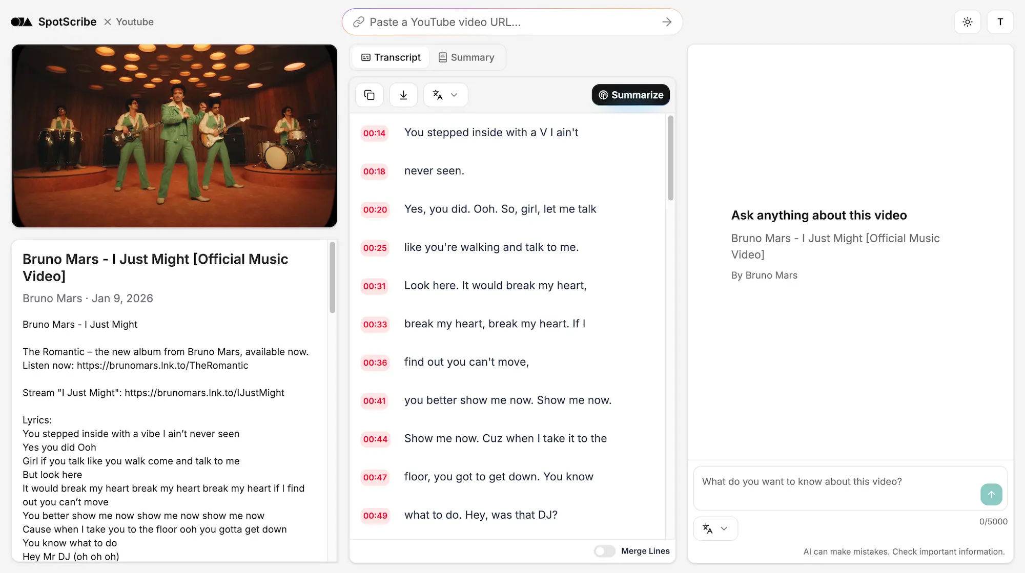 YouTube Song Lyrics Download
